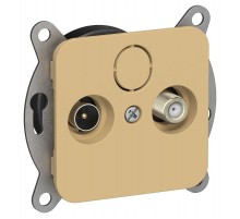 FLITE Розетка 2-ая TV+SAT экр. оконечная РТВс-2-1-1-ФлШм шамуа  FI-AF23-O-K89  IEK