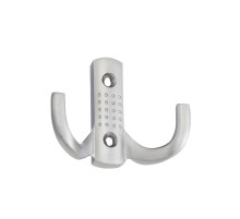 Крючок с перф. , 2-х рожковый, мат. хром (1 шт)  - пакет   129911  Tech-KREP