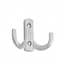 Крючок с перф. , 2-х рожковый, мат. хром (1 шт)  - пакет   129911  Tech-KREP