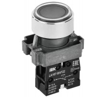 Кнопка LA167-BAF22 d=22мм 1р черная  BBT20-BAF22-2-22-67-K02  IEK