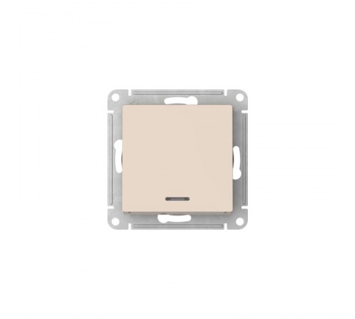 AtlasDesign Бежевый Выключатель 1-клавишный с подсветкой, сх.1а, 10АХ, механизм, быстрозажимные клеммы  ATN000213S  SE