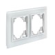Минск Рамка 2-местная стеклянная белая Basic  ERM-G-402-10  EKF