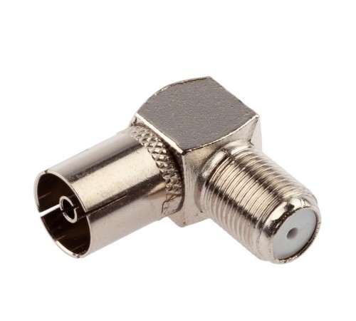 RS-A03-1  Переход гнездо F-гнездо TV угловой, simple (ПАКЕТ 1 ШТ.) (50/1000/42000)  Б0048295  ЭРА