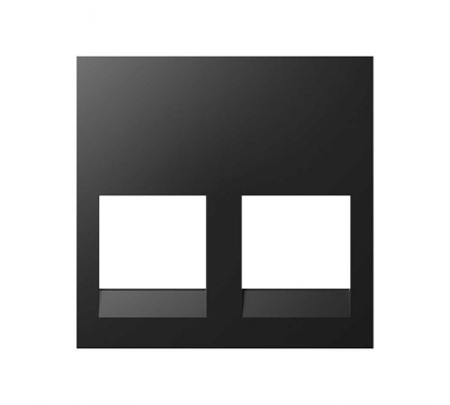 Simon S400 Адаптер без шторок 2 RJ45 Infra+, черный, Simon 400  40015189-038  Simon