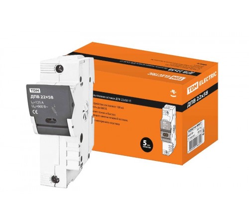 Держатель плавких вставок ДПВ 22х58 1П   SQ0216-0007  TDM