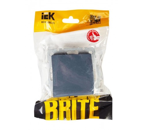 BRITE Выключатель 1-клавишный перекрестный 10А ВС10-1-3-БрМ маренго  BR-V13-0-10-K35  IEK