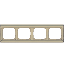 Рамка для горизонтальной установки, 4 поста; акриловое стекло; золотая бронза; SL500  SL5840GB  Jung