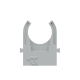 Крепеж-клипса для труб прямой монтаж D16 мм, серая (упак. 100 шт)  KM-KKPM-16  КМ - профиль