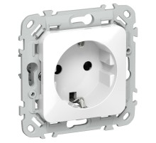FLITE Розетка с заземлением без шторок быстрозажимные клеммы 16А РС11-1-ФлБ белый  FI-R11-16-1-K01  IEK