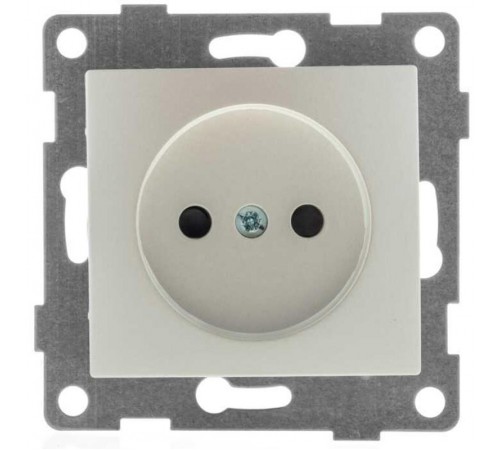 Bravo Розетка 1-ой б/з с з/ш, СУ, 16А, 250В, жемчуг  С10Р2-028  GUSI Electric