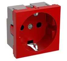 РКС-20-32-П-К Розетка с з/к 2к (на 2 модуля) ПРАЙМЕР красная  CKK-40D-RSZK2-K04-K  IEK
