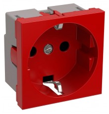 РКС-20-32-П-К Розетка с з/к 2к (на 2 модуля) ПРАЙМЕР красная  CKK-40D-RSZK2-K04-K  IEK