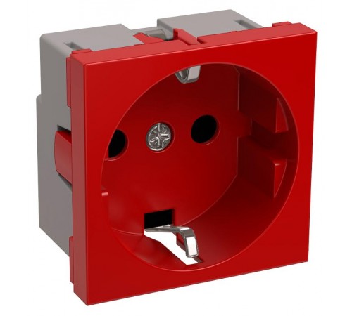 РКС-20-32-П-К Розетка с з/к 2к (на 2 модуля) ПРАЙМЕР красная  CKK-40D-RSZK2-K04-K  IEK