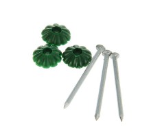 Гвоздь с декор. шляпкой (зеленая) (80 шт) - пакет   106222  Tech-KREP