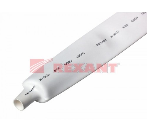 Термоусадка 25,0 / 12,5 мм, белая (1м)  22-5001  REXANT