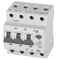 АВДТ 4,5кА  PRO D32E4C16А30 АД-32 электронное 3P+N C16 30мА тип А   Б0057822  ЭРА