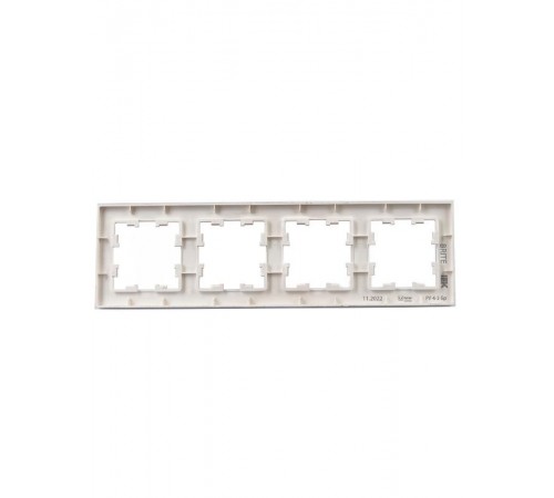 BRITE Рамка 4-ая РУ-4-2-Бр стекло розовый матовый  BR-M42-G-31-K14  IEK