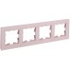 BRITE Рамка 4-ая РУ-4-2-Бр стекло розовый матовый  BR-M42-G-31-K14  IEK