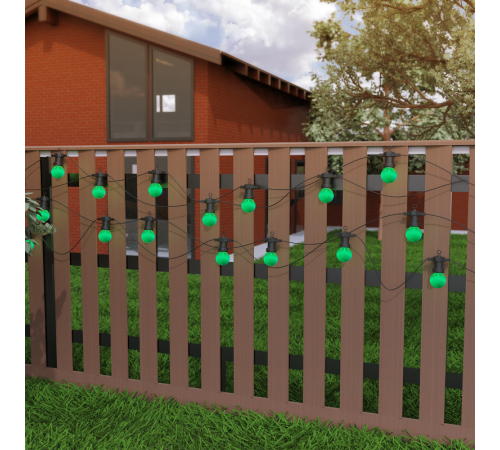 Гирлянда светодиодная "Белт Лайт" серия Holiday, 10 ламп, 7,7 м, IP44, зеленый, 1/6  HL061  Gauss