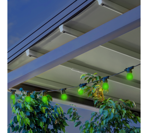 Гирлянда светодиодная "Белт Лайт" серия Holiday, 10 ламп, 7,7 м, IP44, зеленый, 1/6  HL061  Gauss