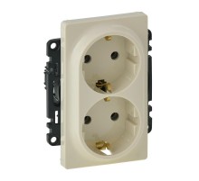 Valena LIFE DIY Сл.кость Розетка 2-ая с/з, безвинт.зажим  753227  Legrand