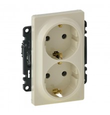 Valena LIFE DIY Сл.кость Розетка 2-ая с/з, безвинт.зажим  753227  Legrand