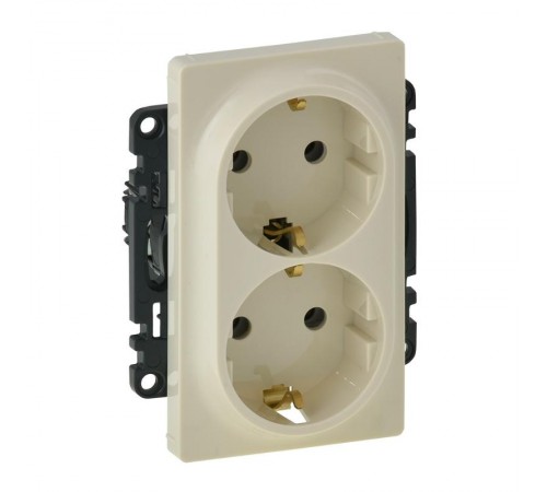Valena LIFE DIY Сл.кость Розетка 2-ая с/з, безвинт.зажим  753227  Legrand