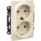 Valena LIFE DIY Сл.кость Розетка 2-ая с/з, безвинт.зажим  753227  Legrand