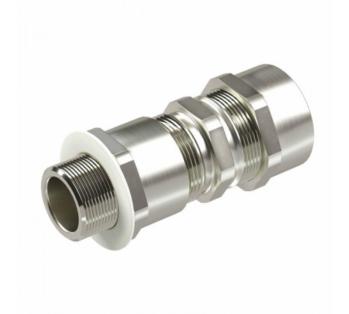 Взрывозащищенный кабельный ввод серии КА для бронированного кабеляМ63х1,5 d:38,8-47мм D:45-53мм. Никелированная латунь IP66/IP68  KA7MHK  DKC