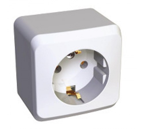 Этюд Бук О/У Розетка с заземлением со шторками  PA16-004T  SE