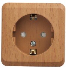 Этюд Бук О/У Розетка с заземлением со шторками  PA16-004T  SE