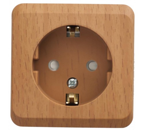 Этюд Бук О/У Розетка с заземлением со шторками  PA16-004T  SE