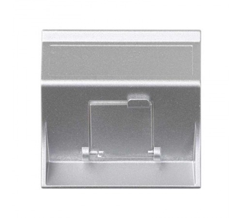 Simon CIMA 500 Адаптер для 1 шт RJ-45 CJ545.., CJ645.., CJ6A45F + MD67, наклон, крышка, 50х50мм, 500CIMA, алюминий  50000081-033  Simon