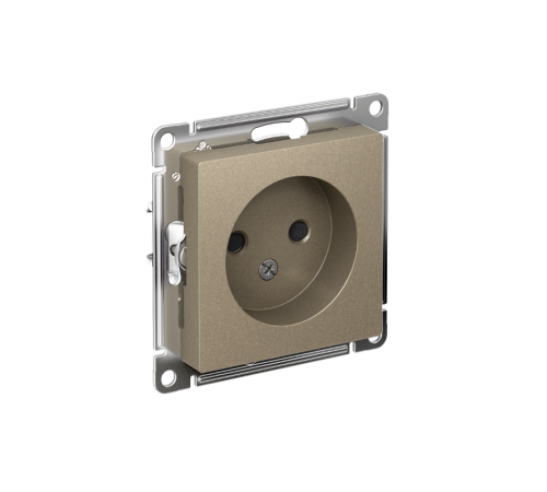 AtlasDesign Шампань Розетка без заземления со шторками, 16А, механизм  ATN000549  SE