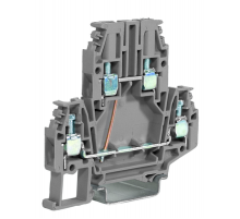 DBC.4/CI/GR Клемма проходная 4 кв.мм., 2 уровня, уровни перемкнуты, винт  ZDB417GR  DKC