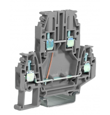 DBC.4/CI/GR Клемма проходная 4 кв.мм., 2 уровня, уровни перемкнуты, винт  ZDB417GR  DKC