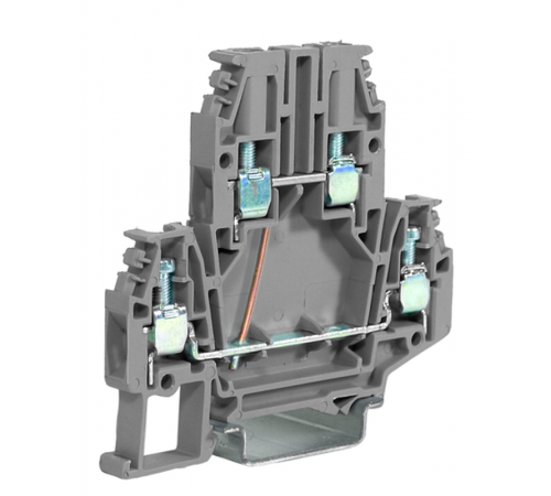 DBC.4/CI/GR Клемма проходная 4 кв.мм., 2 уровня, уровни перемкнуты, винт  ZDB417GR  DKC