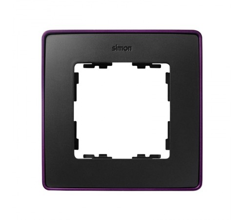 Simon 82 Рамка декоративная, 1 пост, Select, S82 Detail, графит-фиолетовый металлик  8201610-251  Simon