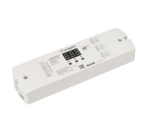 Конвертер SMART-K25-DMX512 (230V, 2x1A, TRIAC) (Arlight, Пластик)  027129  Arlight