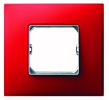 Simon 27 Рамка декоративная, 2 поста, (+суппорт), S27 Neos, Матовый, рубиновый  27772-66  Simon