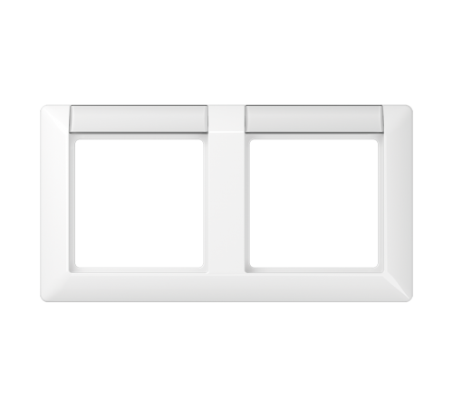 Рамка 2-кратная с полем для надписи для горизонтальной установки; белая  AS5820NAWW  Jung