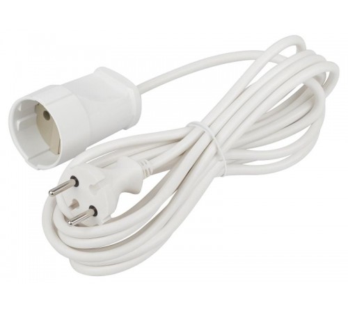 Удлинитель Россия UX(6)-1-5m Удлин-ль без заземл, 1гн, 5м, ПВС, 2x0.75мм2, 6А  Б0039820  ЭРА