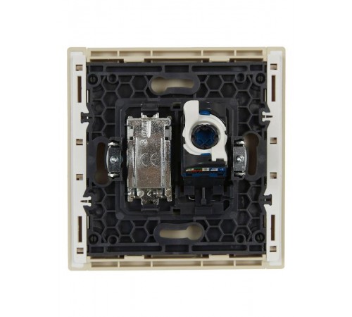 FORTE&PIANO Розетка двойная TV+RJ45 кат.6 FP437 ваниль  FP-AK20-2-K10  IEK