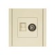 FORTE&PIANO Розетка двойная TV+RJ45 кат.6 FP437 ваниль  FP-AK20-2-K10  IEK