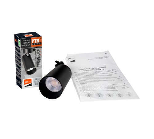 Светильник светодиодный трековый однофазный PTR 0708 8w 4000K 24° BL (чёрный) IP40  .5022157  Jazzway