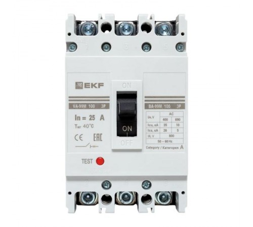 Выключатель автоматический ВА-99М 100/25А 3P 35кА EKF PROximamccb99-100-25mEKF