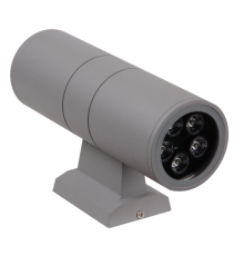 Светильник светодиодный архитектурный ДБУ PWL-26090/24D 2x5Вт 6500К IP65 фасадный серый  1018601A  Jazzway