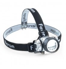 Фонарь налобный светодиодный, работающий от батареек 3*AAA, 1W 7LEDs, IP44, пластик, TH2303  41707  FERON