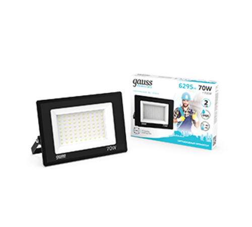 Прожектор светодиодный Elementary 70W 7175lm 4000К 175-265V IP65 черный LED 1/10  613100270  Gauss