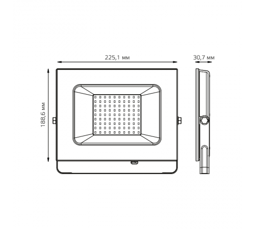 Прожектор светодиодный Elementary 70W 7175lm 4000К 175-265V IP65 черный LED 1/10  613100270  Gauss